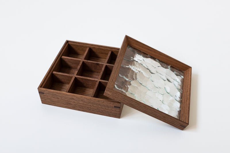 Glass Wooden Accessories Case