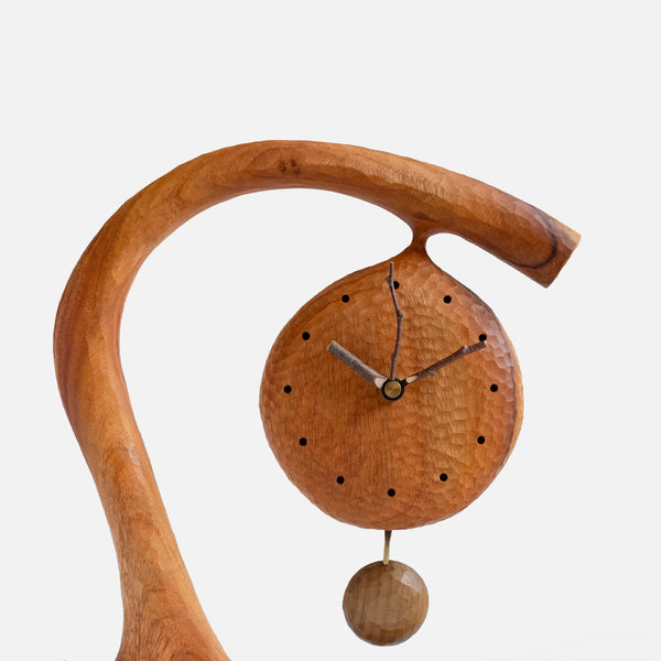 Handcrafted Wooden Pendulum Table Clock