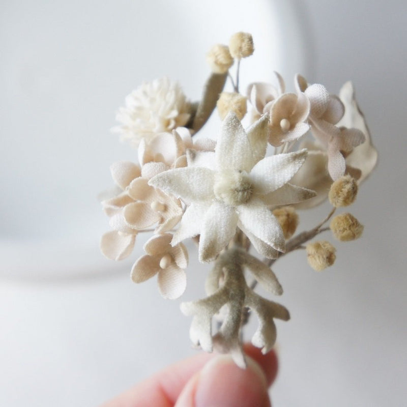 Pale Dried Flower Bouquet Corsage