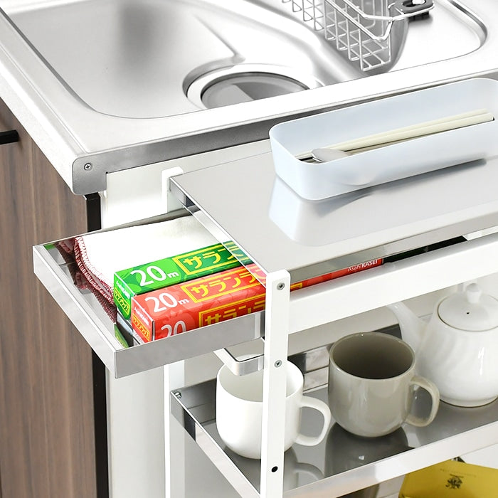Slim Stainless Steel Kitchen Cart