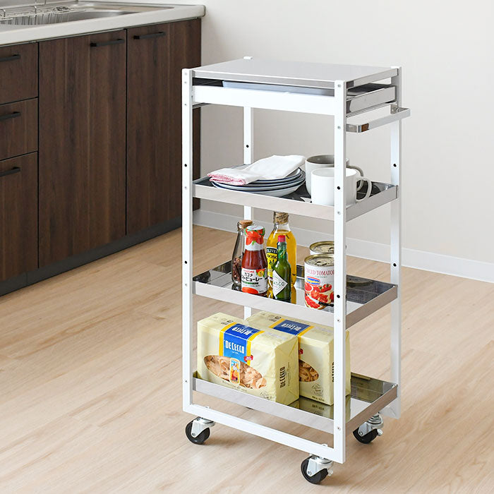Slim Stainless Steel Kitchen Cart