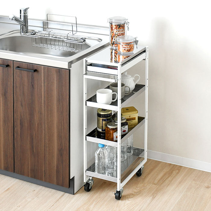 Slim Stainless Steel Kitchen Cart