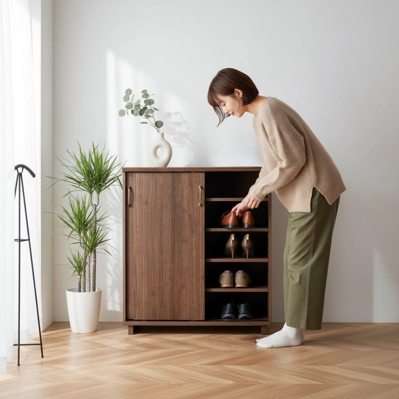 Sliding Door Shoe Cabinet