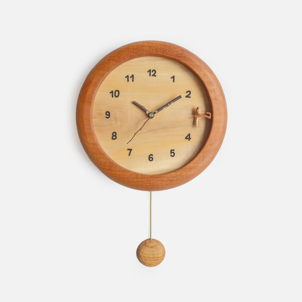 Handcrafted Wooden Pendulum Clock Bird