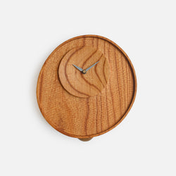 Handcrafted Wooden Pendulum Clock Irregular Circle