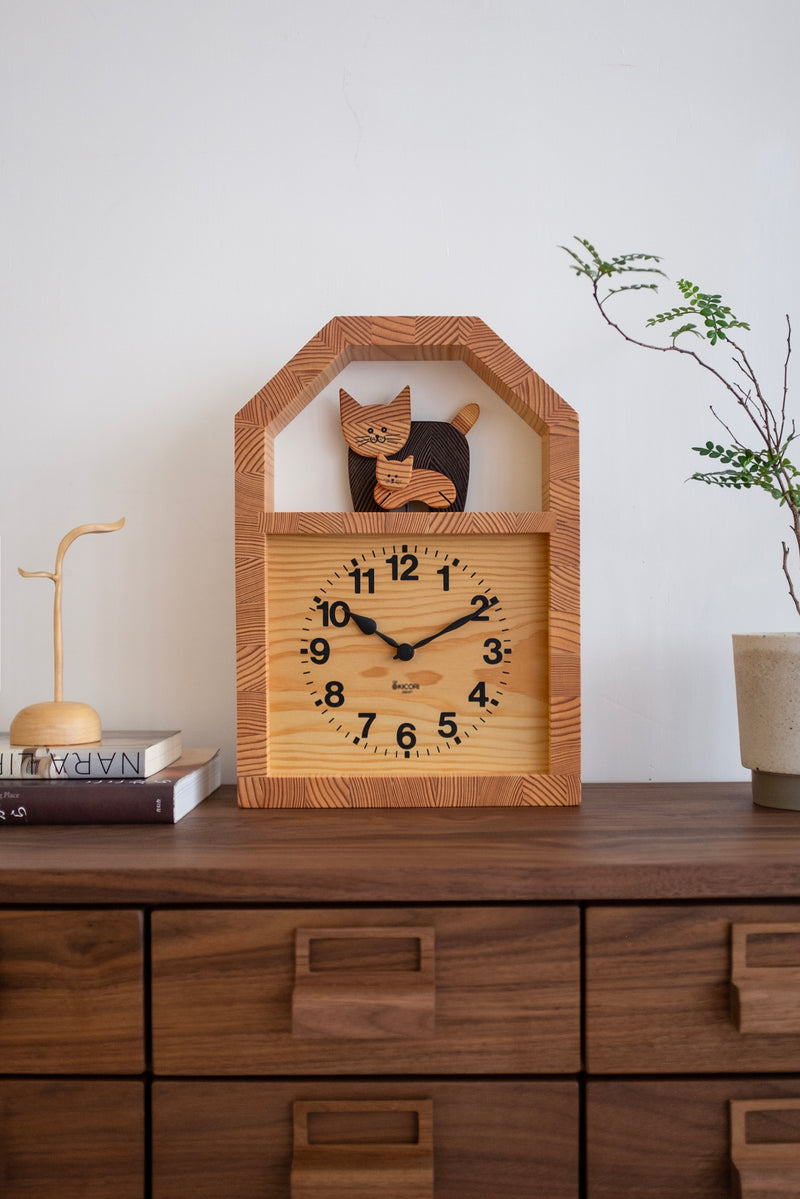 Cat and Kitten Clock