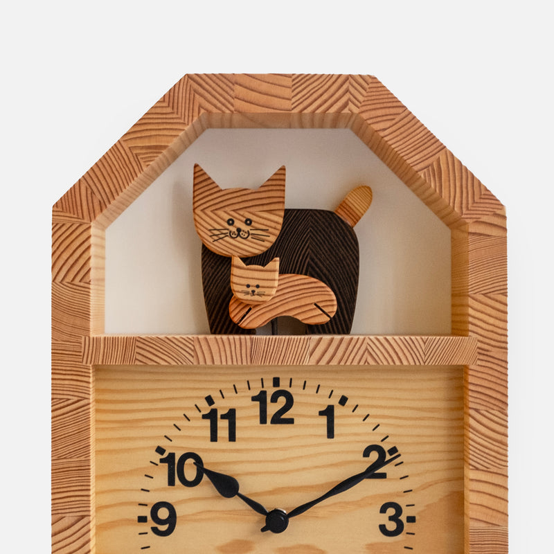 Cat and Kitten Clock