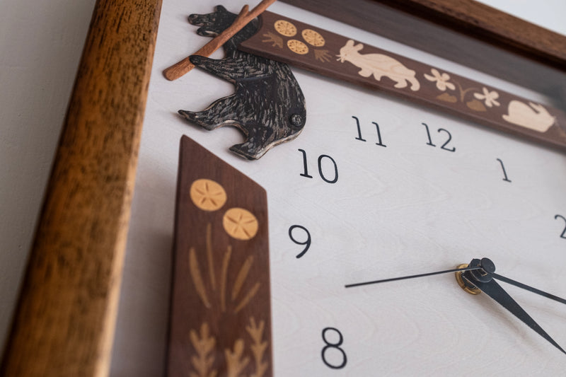 Wooden Inlay Clock Limited Edition