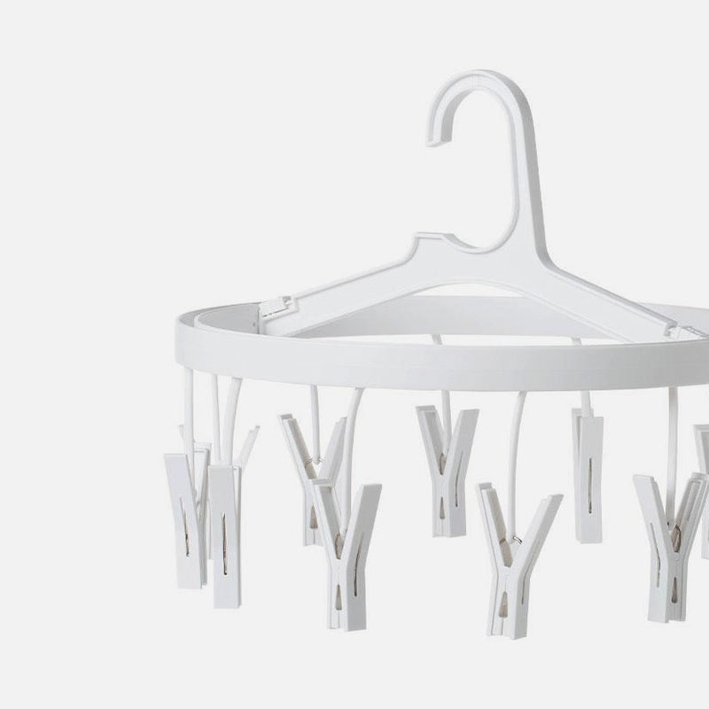 Round Folding Laundry Hanger With Pegs