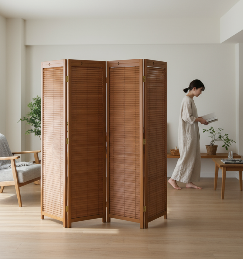 Venetian Blinds Privacy Screen 4 Panel