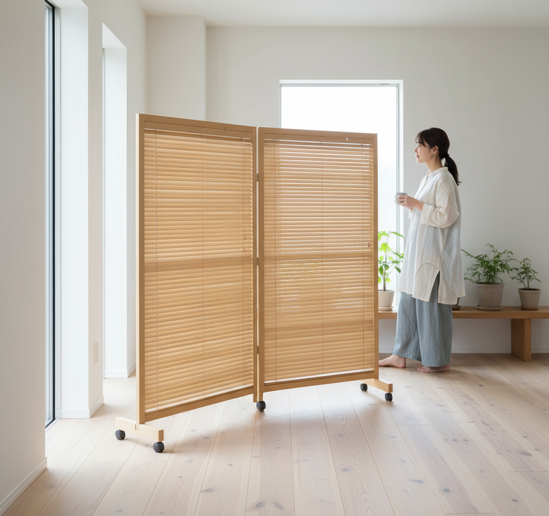 Venetian Blinds Privacy Screen 2 Panel