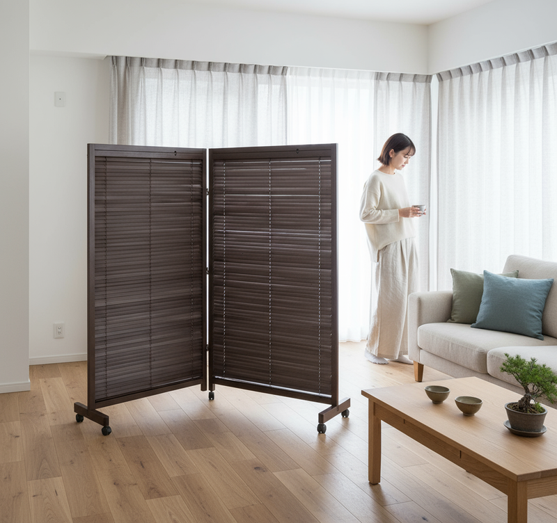 Venetian Blinds Privacy Screen 2 Panel