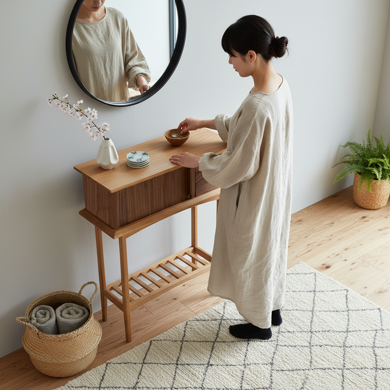 Mini Entryway Storage Cabinet