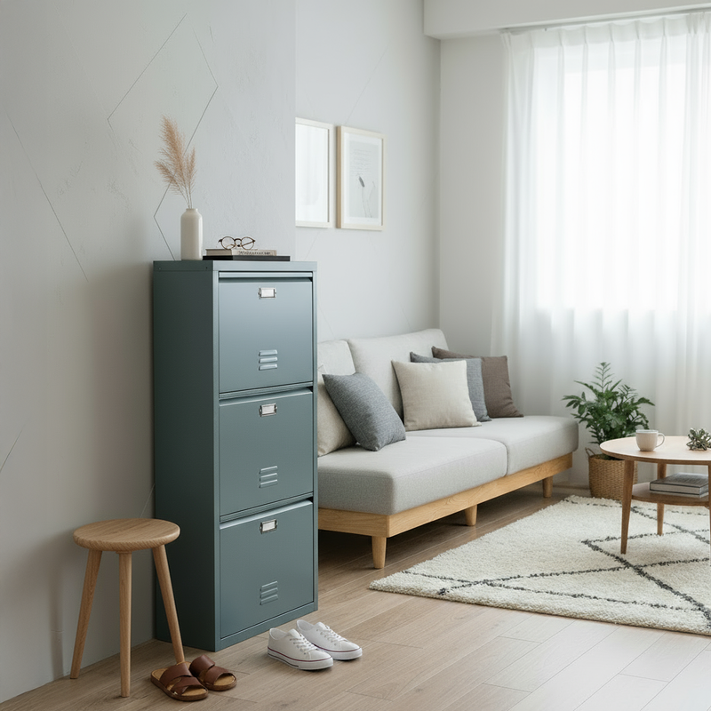 Slim Metal Shoe Storage