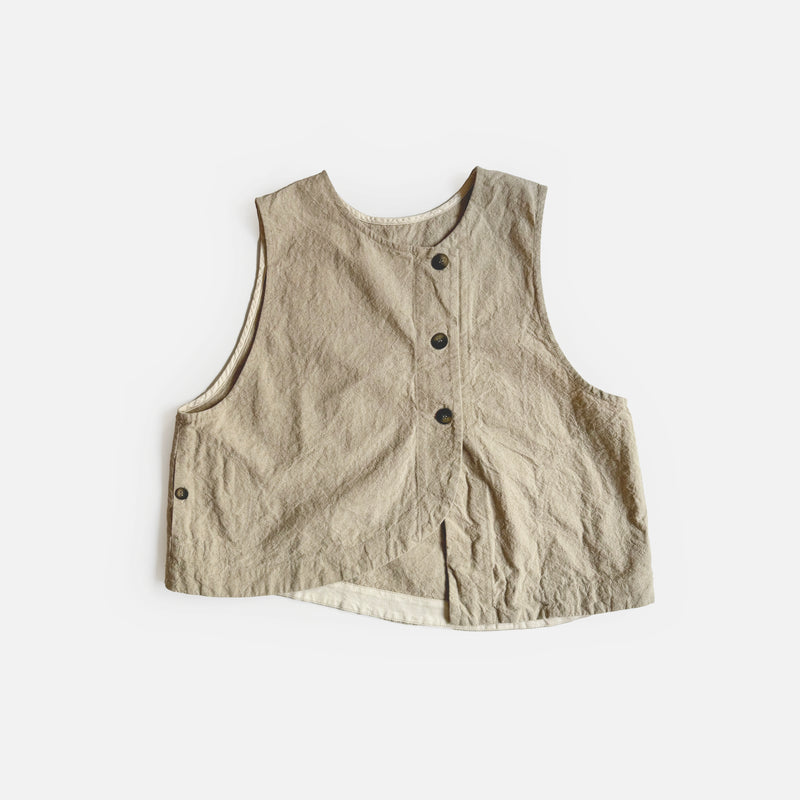 Linen Cotton Canvas 2way Vest & Pants