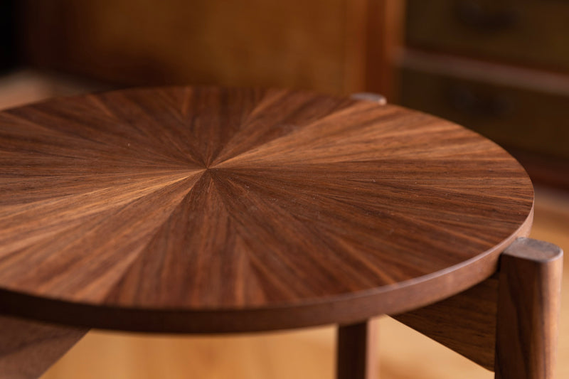 Wood Inlay Table Light Walnut