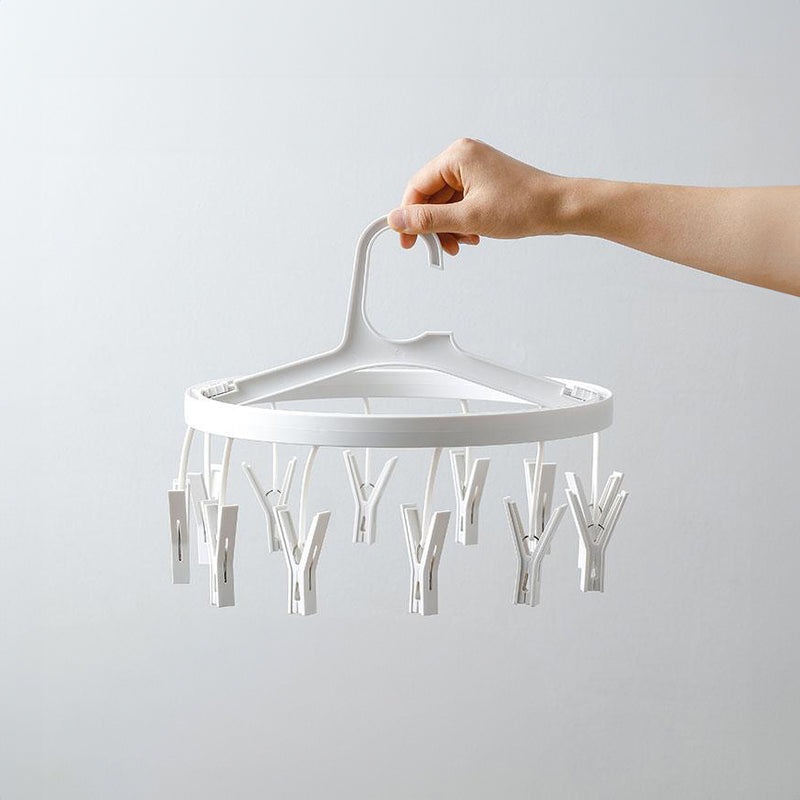 Round Folding Laundry Hanger With Pegs