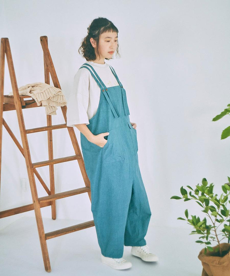 Cotton Linen Typewriter Fanage Overalls