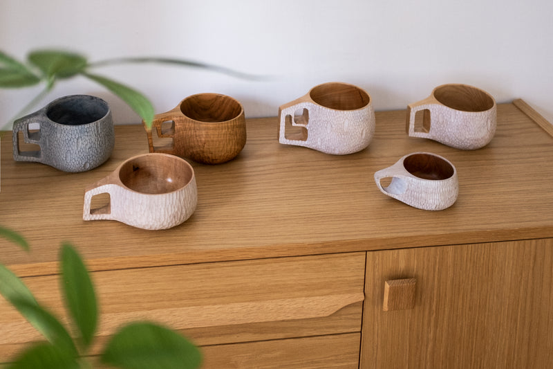 Wooden Cup Tochi Indigo