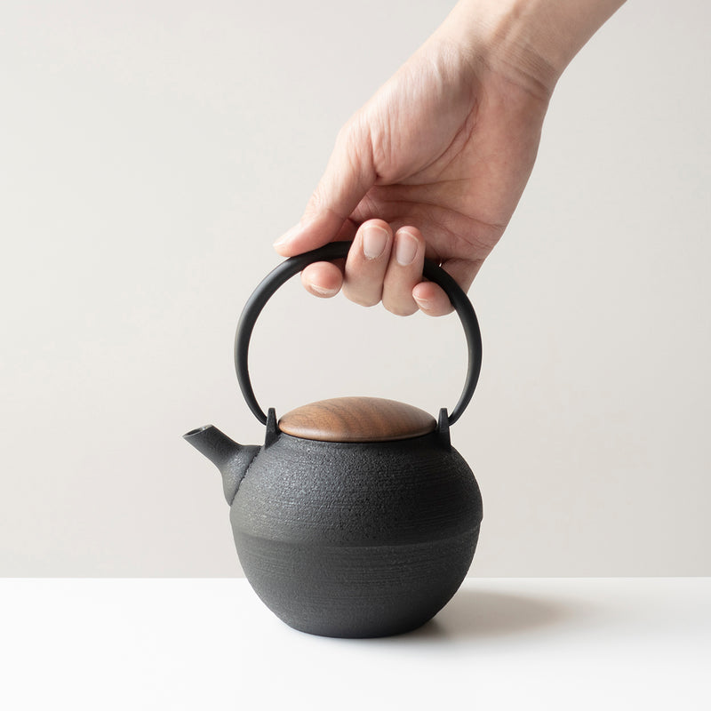 Iron Teapot with Wooden Lid