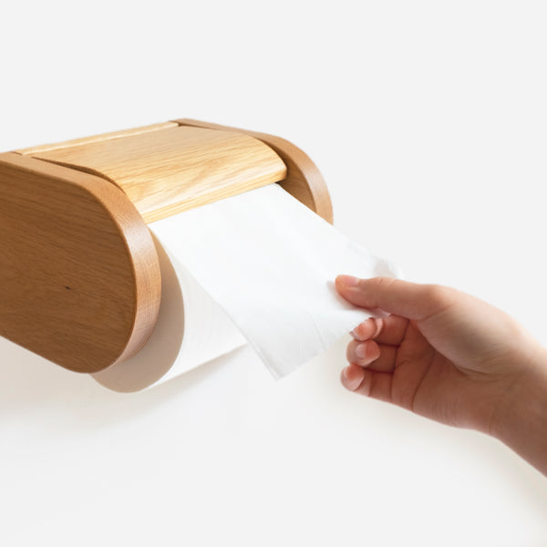 Solid Wood Toilet Paper Holder