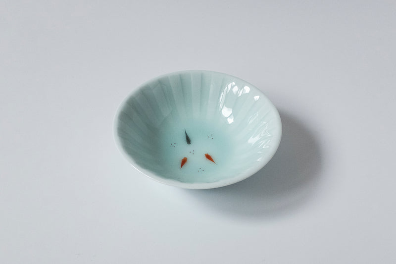 Celadon Basket Small Bowl Fish Pattern Limited Edition