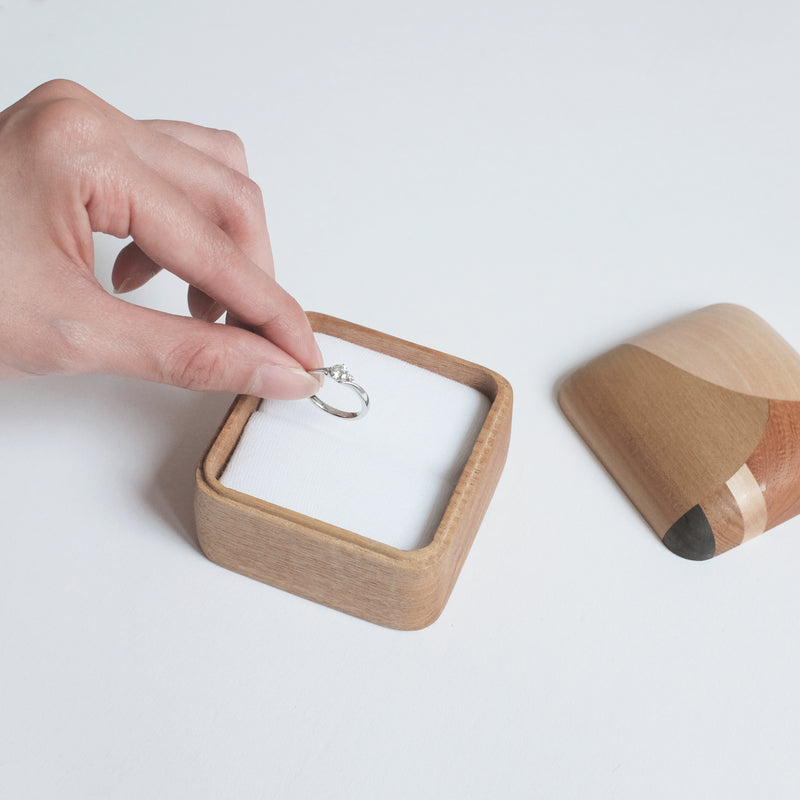 Wooden Inlay Ring Box