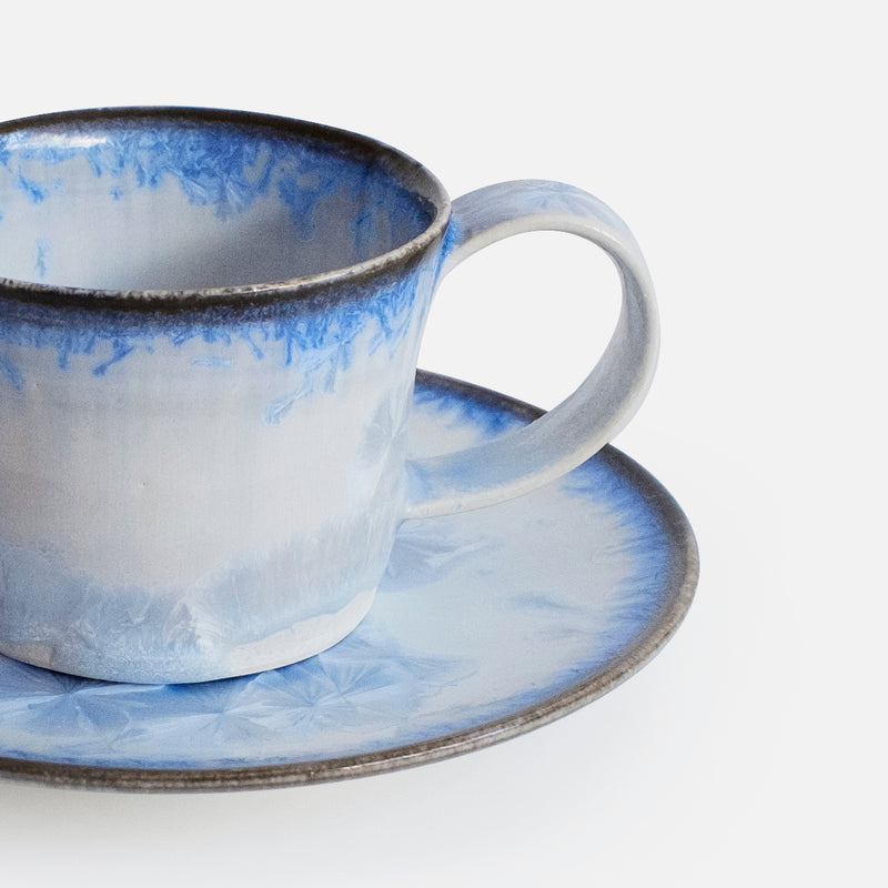 Snowflake Glaze Cup & Saucer Set B121