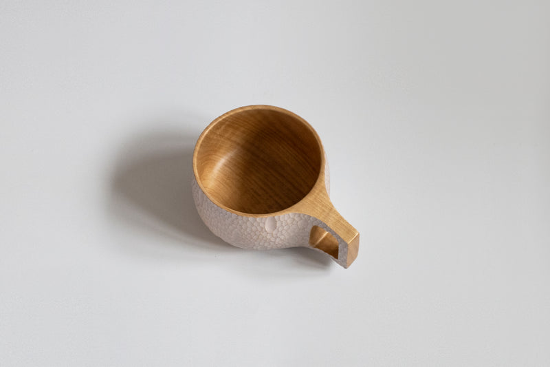 Wooden Cup Tochi Snow 24