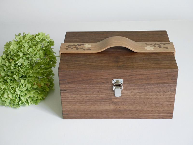 Wooden Ribbon Inlay Tool Box