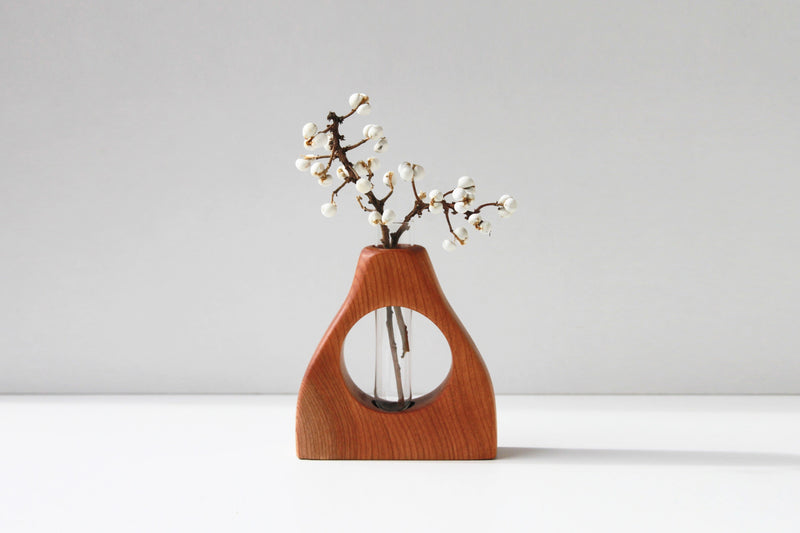 Wooden Vase Japanese Birch