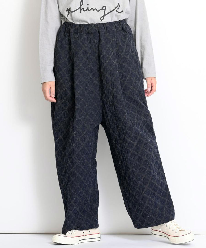 Denim Swollen Jacquard Pants