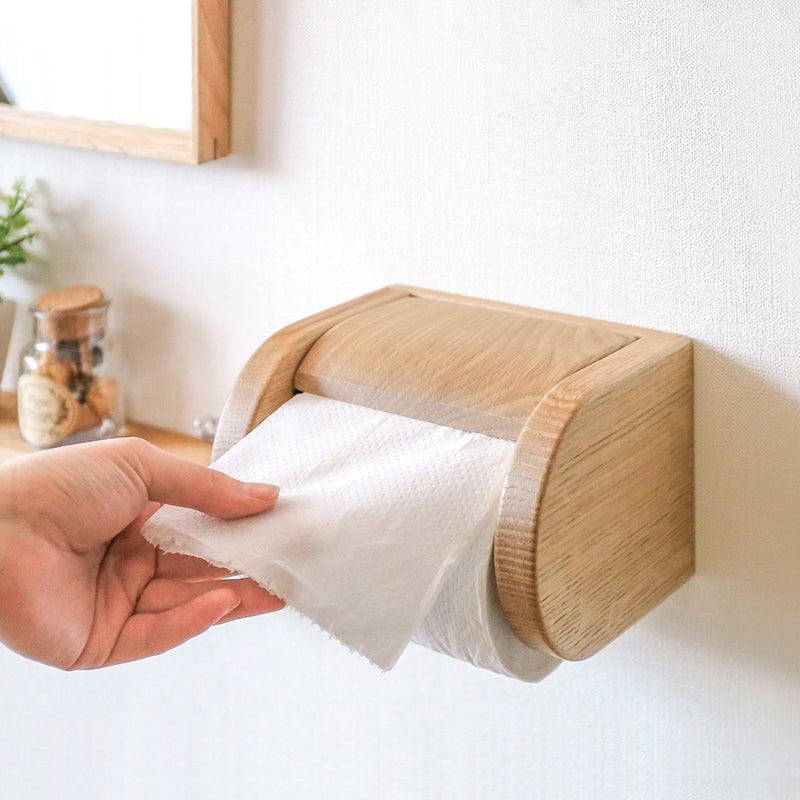Solid Wood Toilet Paper Holder